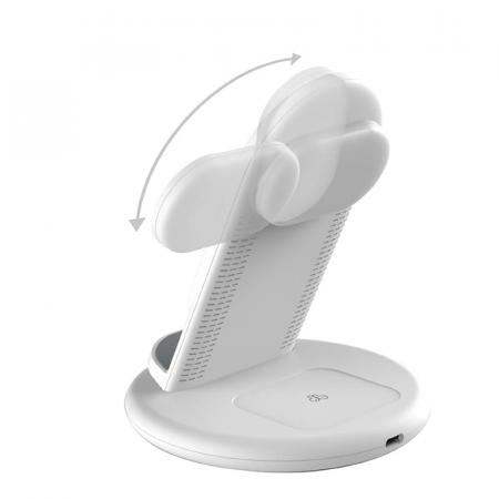 Беспроводное зарядное устройство WiWU Power Air 3в1 Wireless Charger White, белый Беспроводное зарядное устройство WiWU Power Air 3в1 Wireless Charger White, белый