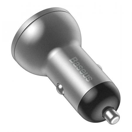 Автомобильное ЗУ 2xUSB Baseus Digital Display VCBXA-S (CCBX-0S) Серый Автомобильное ЗУ 2xUSB Baseus Digital Display VCBXA-S (CCBX-0S) Серый