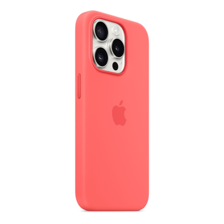 Чехол Silicone Case для Apple iPhone 15 Pro с MagSafe Guava, розовый Чехол Silicone Case для Apple iPhone 15 Pro с MagSafe Guava, розовый