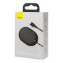 Беспроводное зарядное устройство 15w Baseus Light Magnetic Wireless Charger, Type-C кабель 1,5 м (WXQJ-01) Black, черный