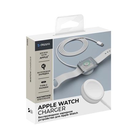 Беспроводное зарядное устройство Deppa A-watch Type-C (24022) White, белый Беспроводное зарядное устройство Deppa A-watch Type-C (24022) White, белый