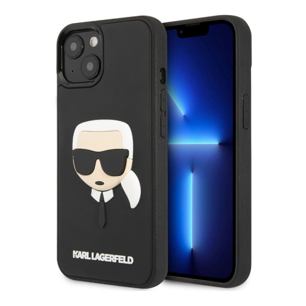 Чехол Karl Lagerfeld для iPhone 14 Plus 3D Rubber Karl's head Hard (KLHCP14MKH3DBK) Черный