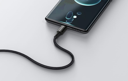 Кабель Baseus Tungsten Gold Fast Charging Data USB - Type-C, 100W, 1 м (CAWJ000001) Черный Кабель Baseus Tungsten Gold Fast Charging Data USB - Type-C, 100W, 1 м (CAWJ000001) Черный