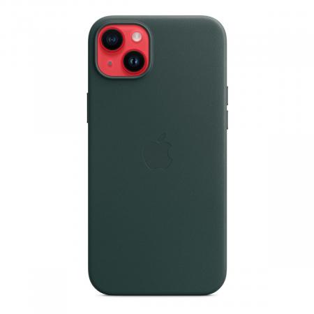 Чехол Leather Case MagSafe для Apple iPhone 14 Plus «Forest Green» Зеленый Чехол Leather Case MagSafe для Apple iPhone 14 Plus «Forest Green» Зеленый
