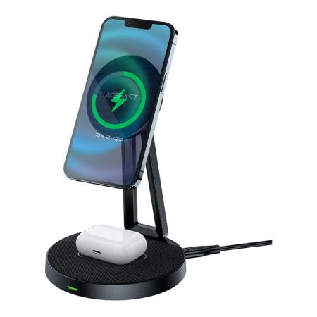 Беспроводное зарядное устройство ACEFAST E8 2в1 Black, черный