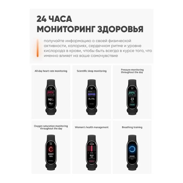 Фитнес браслет Xiaomi Smart Band 8 Black, черный