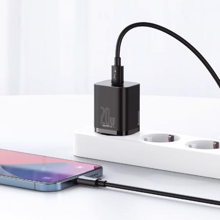 Сетевое зарядное устройство USB Type-C Baseus Super Si Quick Charger 1C 20 Вт EU (CCSUP-B01) Черный Сетевое зарядное устройство USB Type-C Baseus Super Si Quick Charger 1C 20 Вт EU (CCSUP-B01) Черный