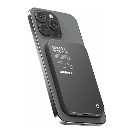 Внешний аккумулятор MOMAX Q.Mag Ultra Slim (5000mAh) Magnetic Wireless Battery Pack Чёрный Внешний аккумулятор MOMAX Q.Mag Ultra Slim (5000mAh) Magnetic Wireless Battery Pack Чёрный